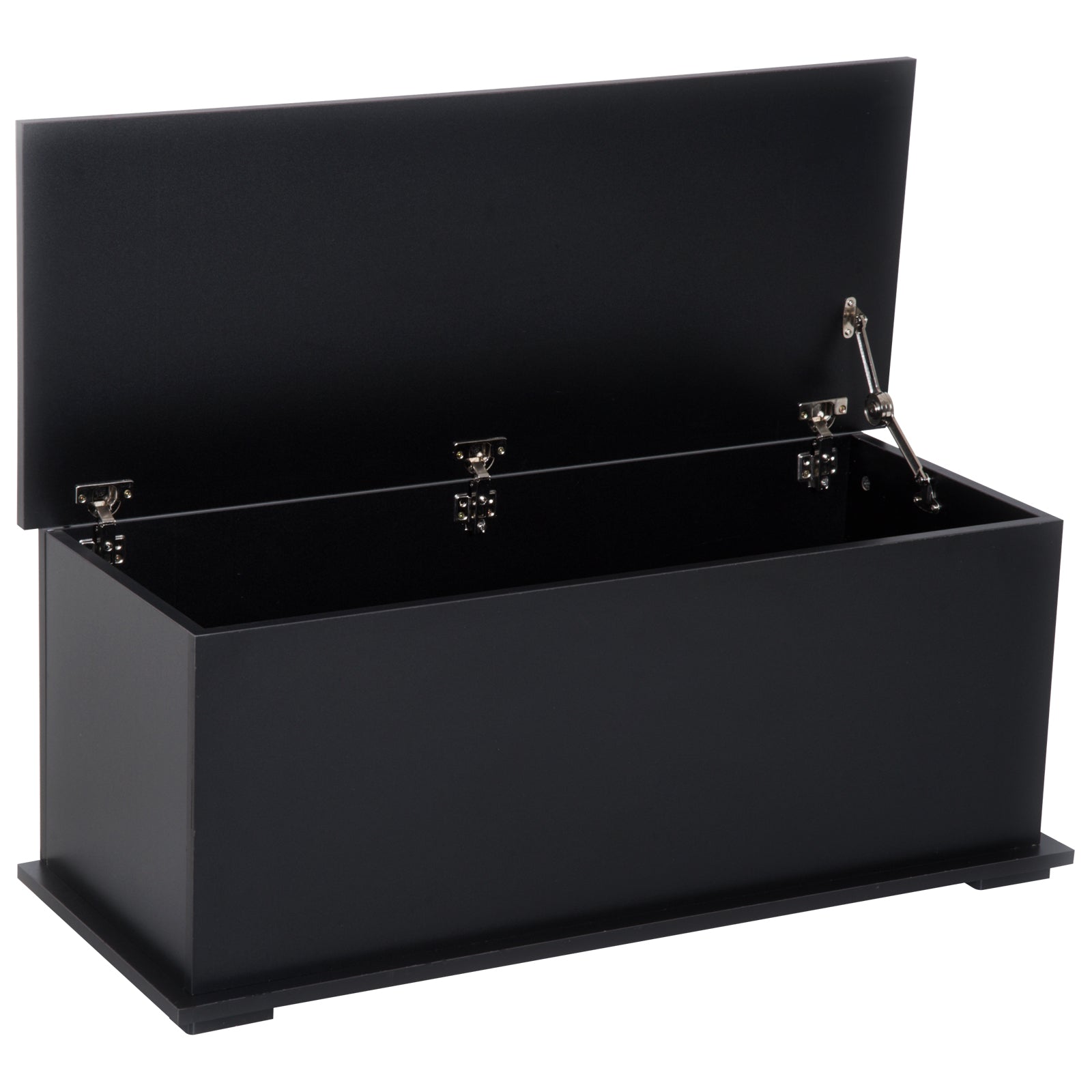 Storage Box Chest With Lid Spacious Collect Chipboard | One Size | Black