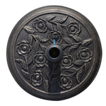 Garden Parasol Base, Round Resin Sun Umbrella Base | 9kg | Bronze
