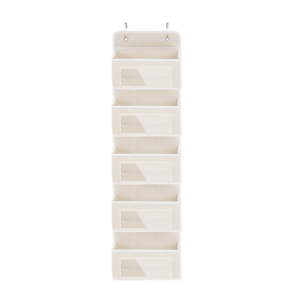 5-pocket Over The Door Non-woven Fabric Organizer – Hanging Storage Solution For Closet