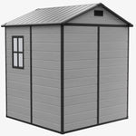 6x6 Ft Outdoor Garden Plastic Storage Shed | Black