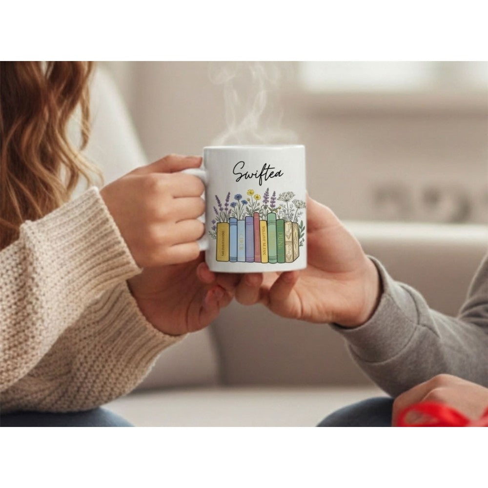 Dyzi Swiftea Book Themed Quote Ceramic Coffee Mug White