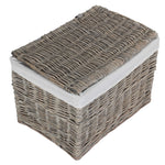 Wicker Grey Wash Finish Storage Basket | Large | Gray