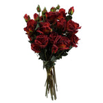 6 X 60cm Red Rose Artificial Flower Sprays 24 Flowers 18 Buds