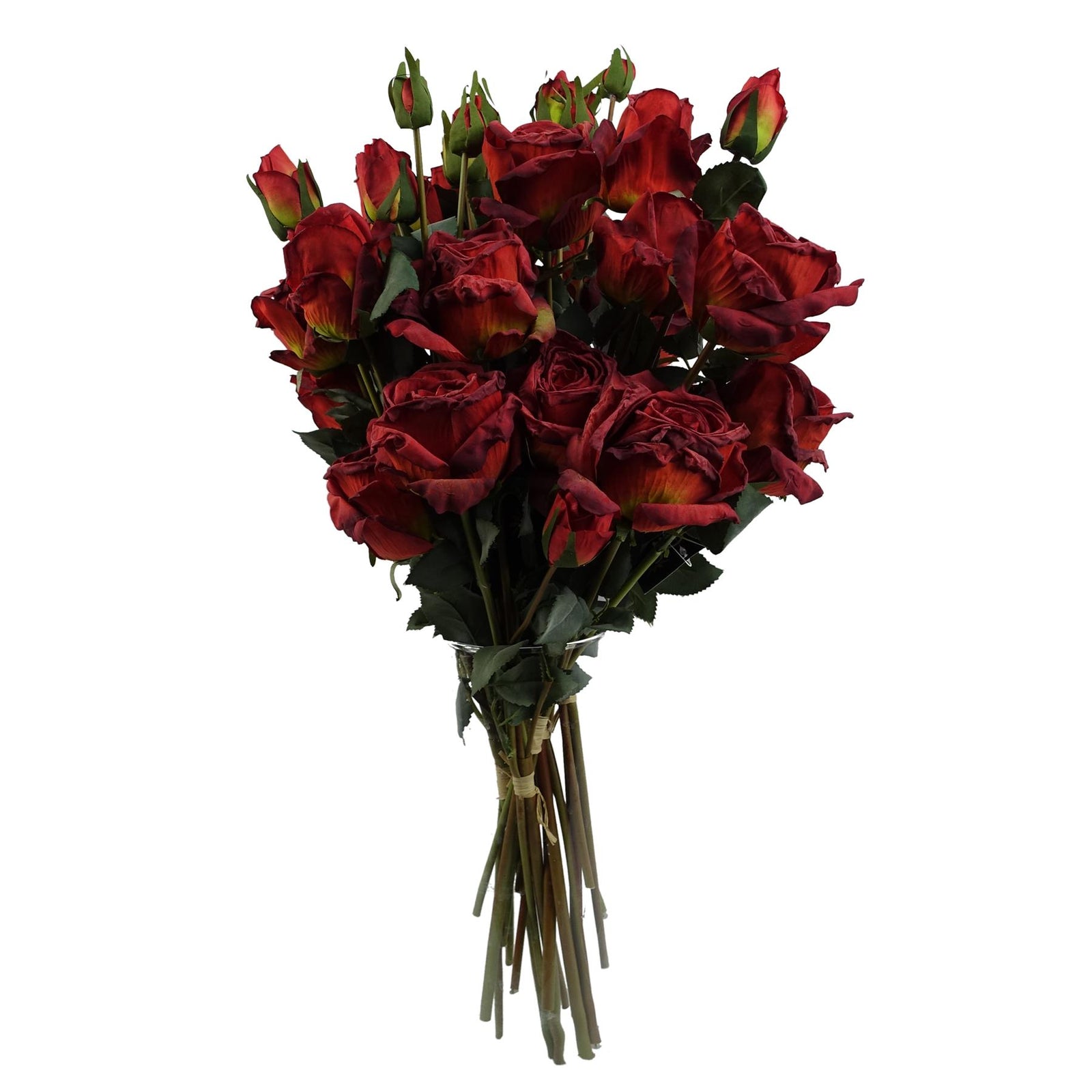 6 X 60cm Red Rose Artificial Flower Sprays 24 Flowers 18 Buds