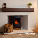 Electric Stove Fireplace 2000w Black With Flame Effect And Thermostat