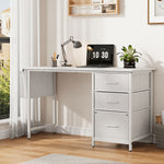 Multipurpose White Metal Frame Computer Desk For Home Office