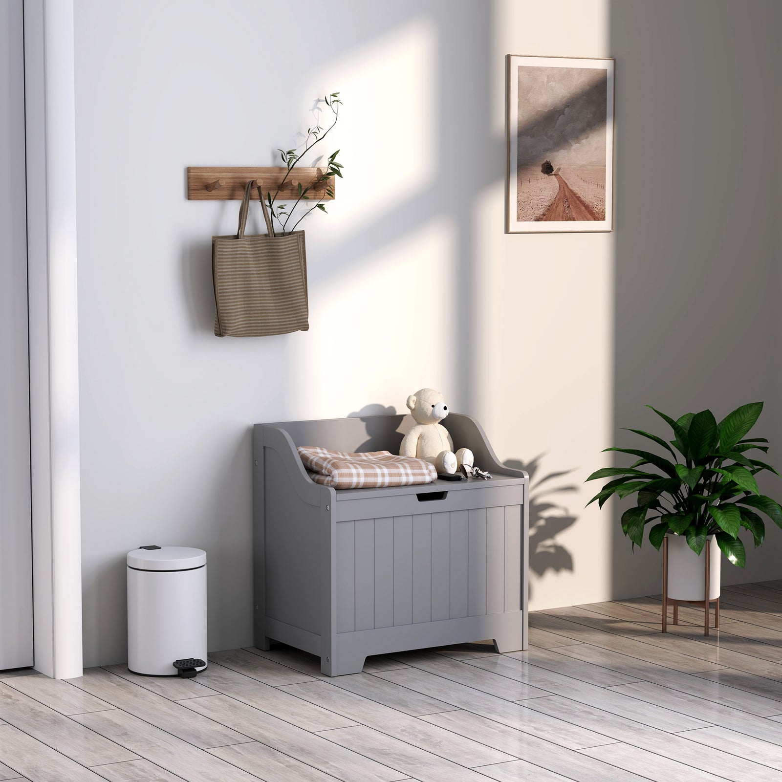 Storage Trunk With Safety Hinge For Living Room, 56.4cm | One Size