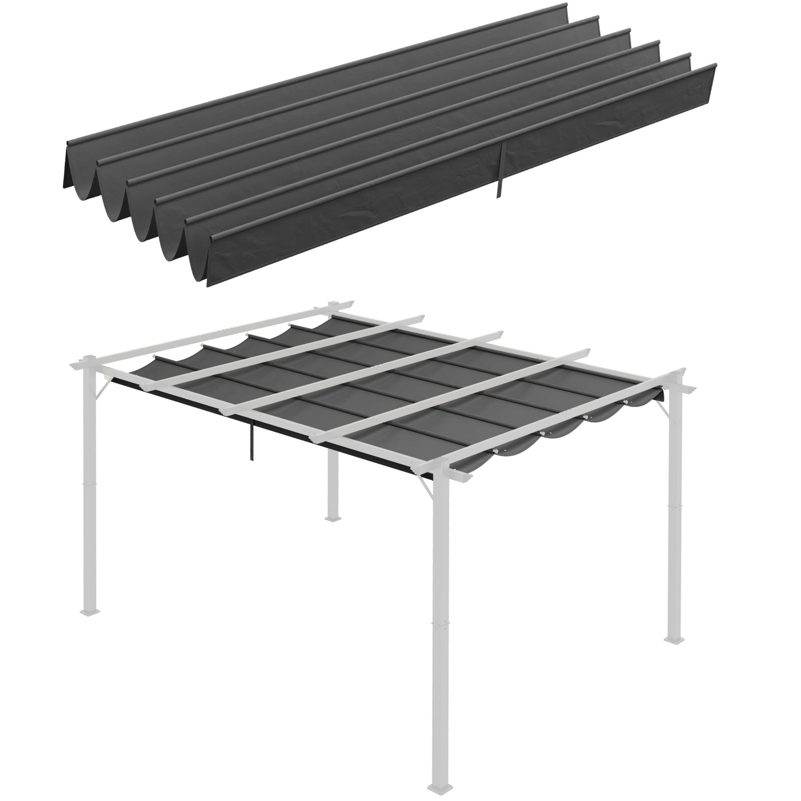 Pergola Cover For 3 X 3m Pergola, Replacement Canopy Only | Gray