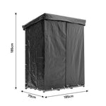 Metal Firewood Log Rack With Waterproof Cover | Large | Black