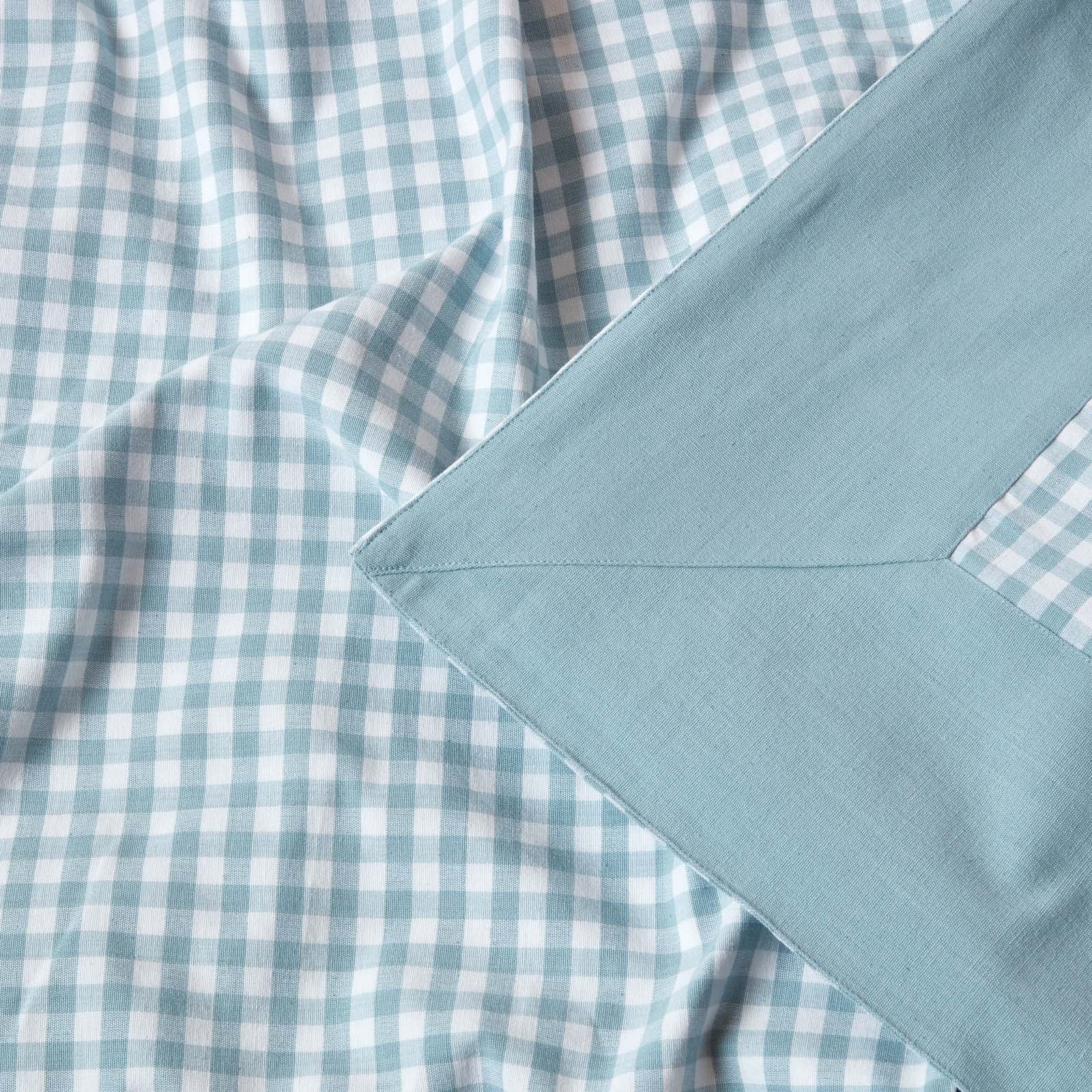 Cotton Gingham Check Throw | 150cm x 200cm | Blue
