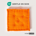 Cotton Plain Floor Cushion | 50cm x 50cm | Orange