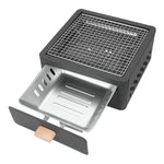 Living and Home Portable Metal Bbq Grill & Tea Stove With Foldable Legs
