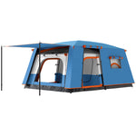 Outsunny 4-6 Man Camping Tent W/ 2 Bedroom, 3000mm Waterproof