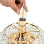 Modern Gold Crystal Ceiling Light 25cm Diameter, 29cm Height, Single Head Round Chandelier