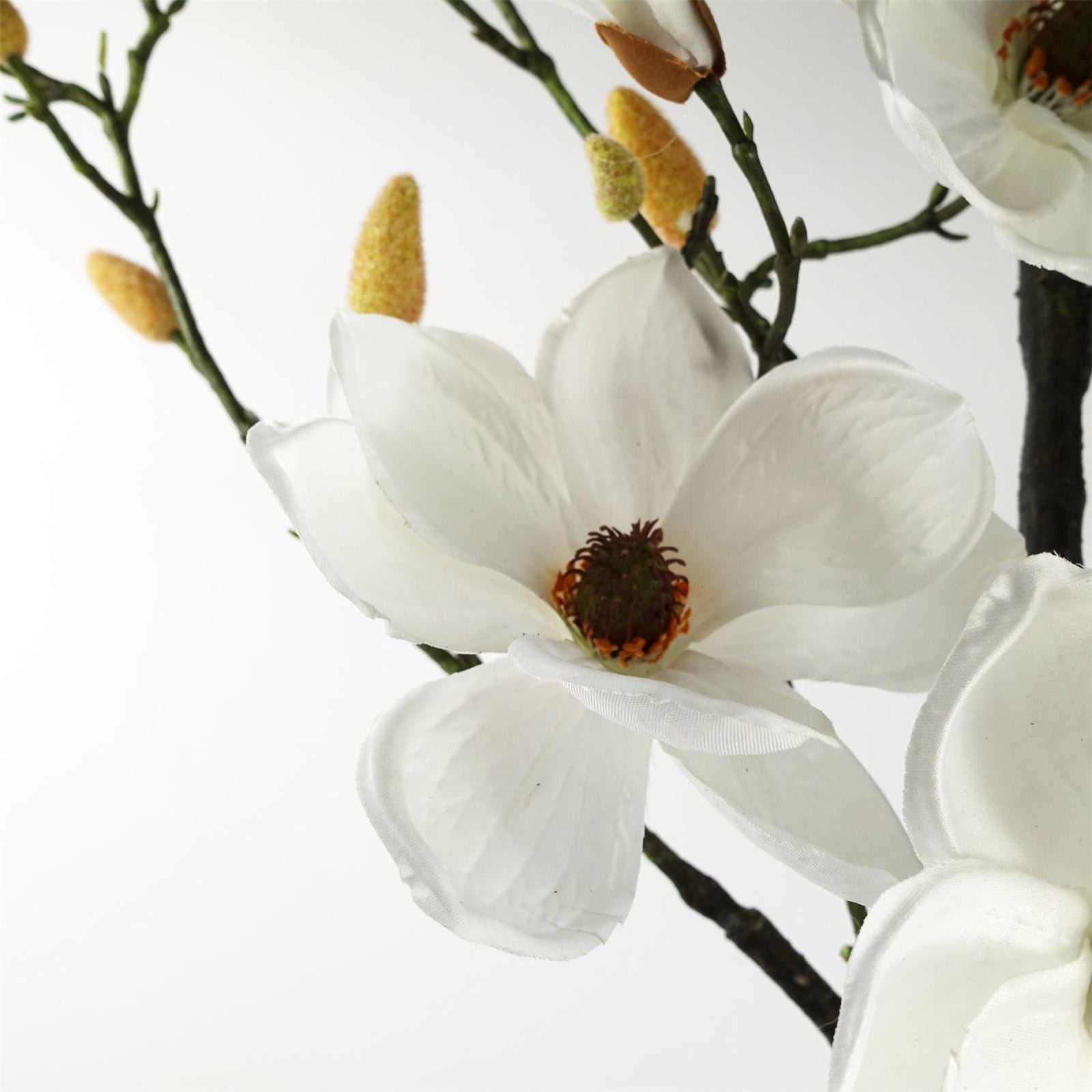 Artificial 110cm Magnolia Artificial Tree White Potted