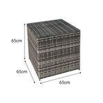 Malta Rattan 9 Seat U-shape Set | 9 Seat | Walnut Grey