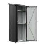 Metal Garden Storage Cabinet 2.62×1.8 Ft With Lockable Door & 2 Shelves