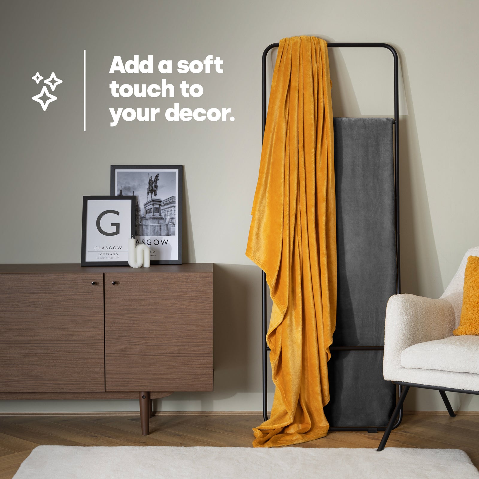 Double Fleece Blanket - Ochre