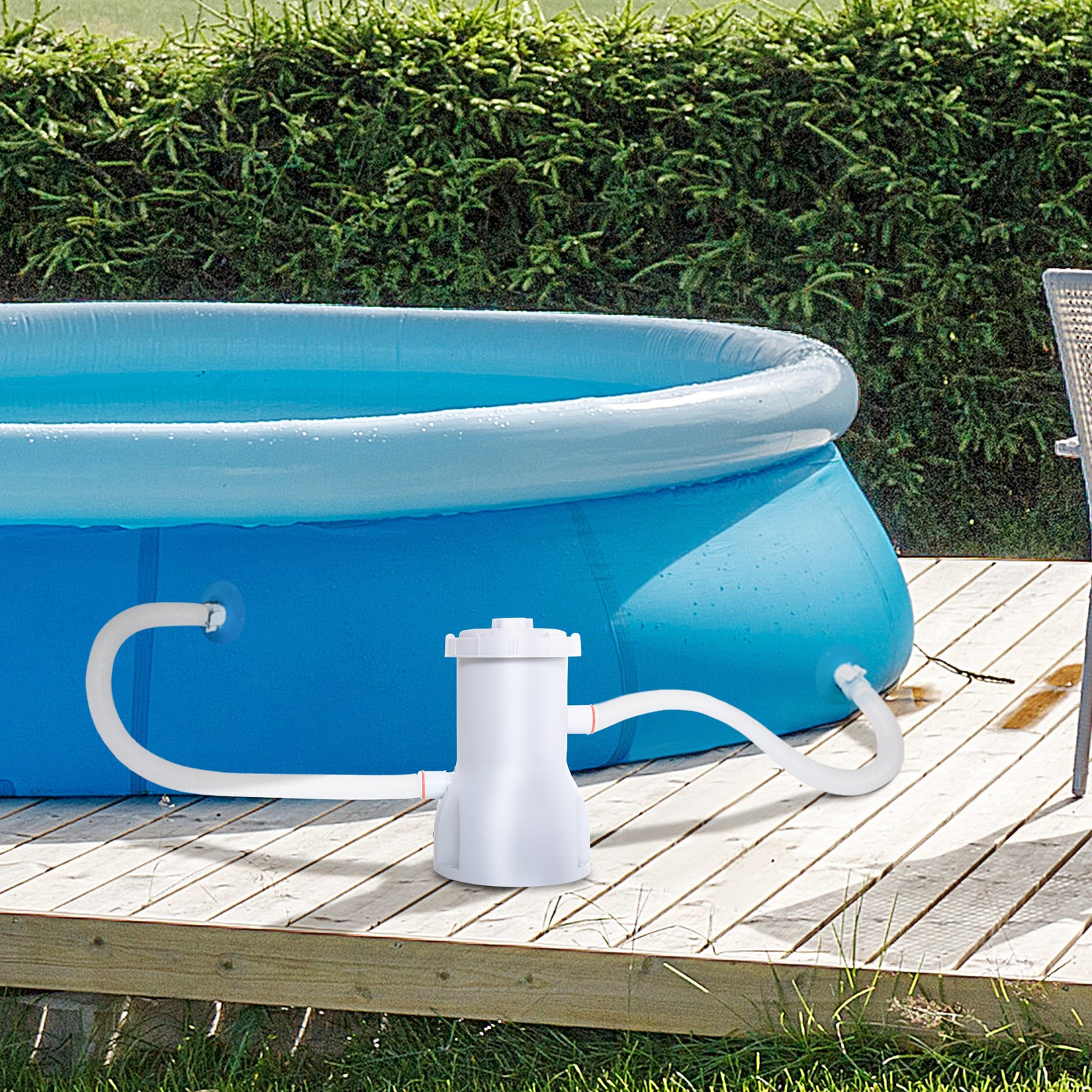 Cartridge Filter Pump For 13'-15' Above Ground Pools, 800gph
