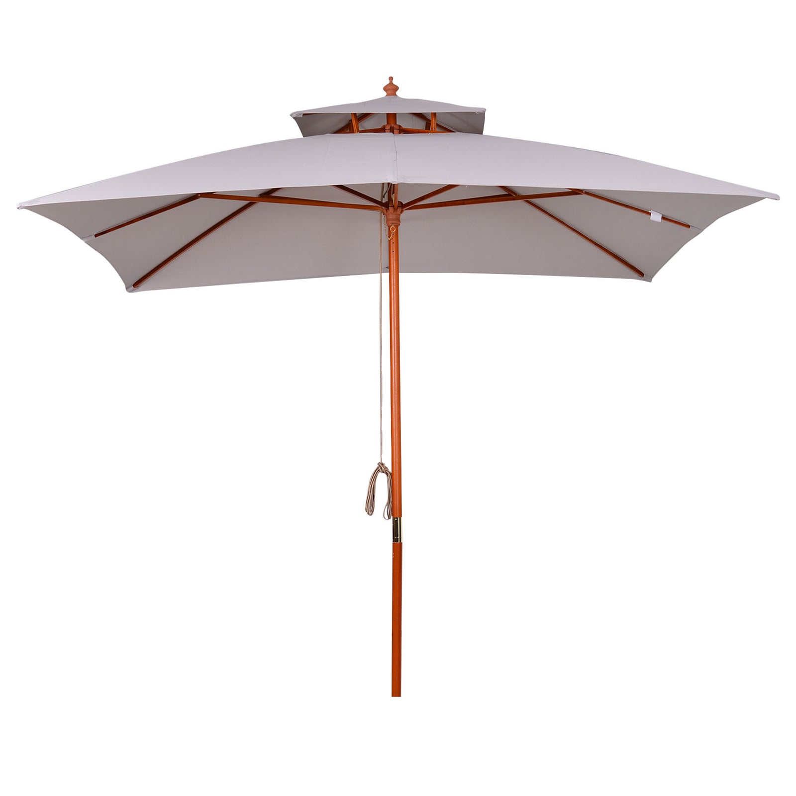 Patio Parasol Garden Sun Umbrella Sunshade Bamboo