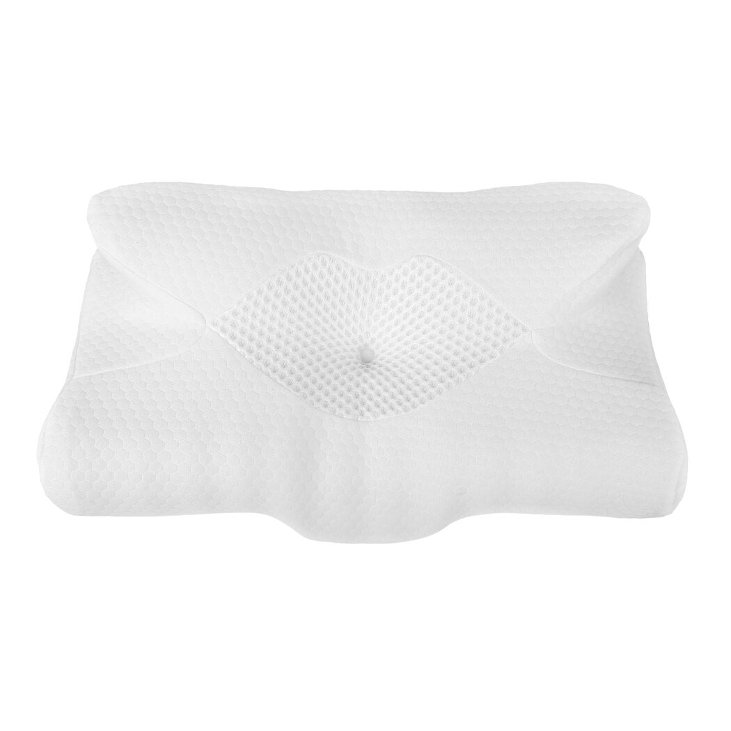 Lavio Ergonomic Neck Pillow Memory Foam For Sleep Well Breathable Washable Cover