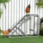 Pawhut Chicken Coop Toy With Swing, Ladder, Platform For 2 Chickens, Hens, Grey