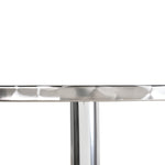 HOMCOM Stainless Bar Table, Adjustable Height, 60x60 Cm
