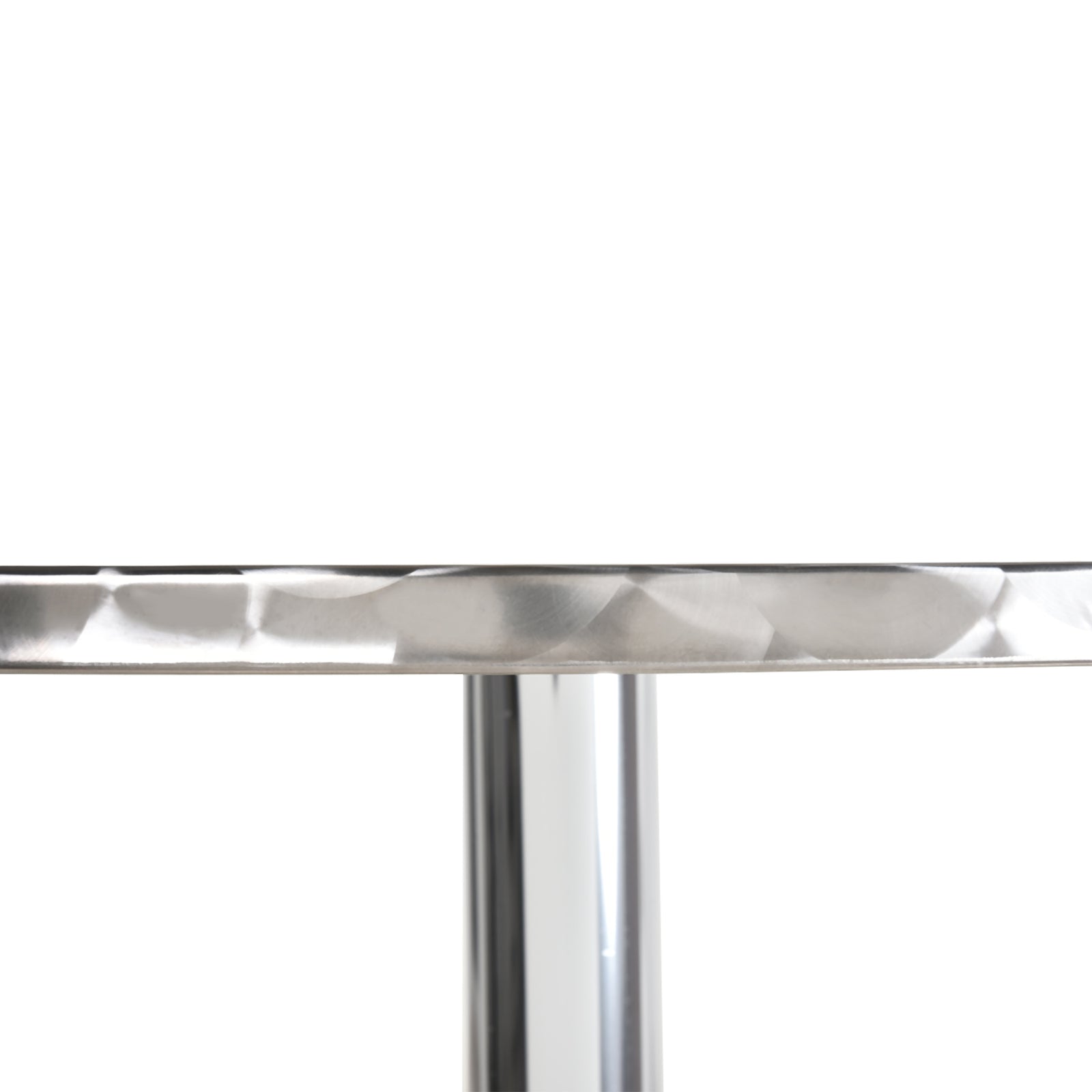 HOMCOM Stainless Bar Table, Adjustable Height, 60x60 Cm