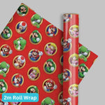 Super Mario Bros Super Mario Bros Super Mario Gift Wrap Roll 2m Official Product