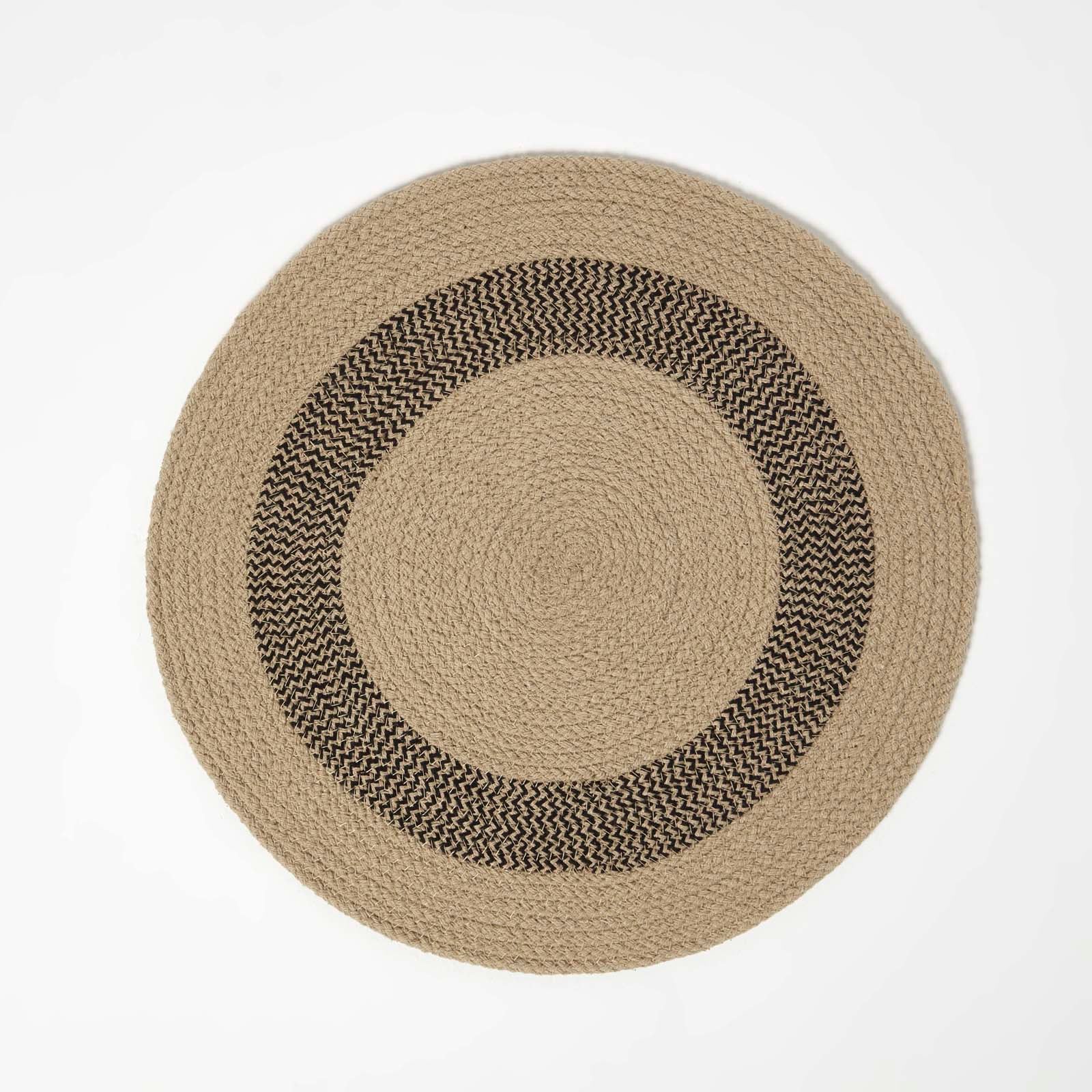 Braided 100% Cotton Round Placemats Set Of 4 | 40cm | Linen