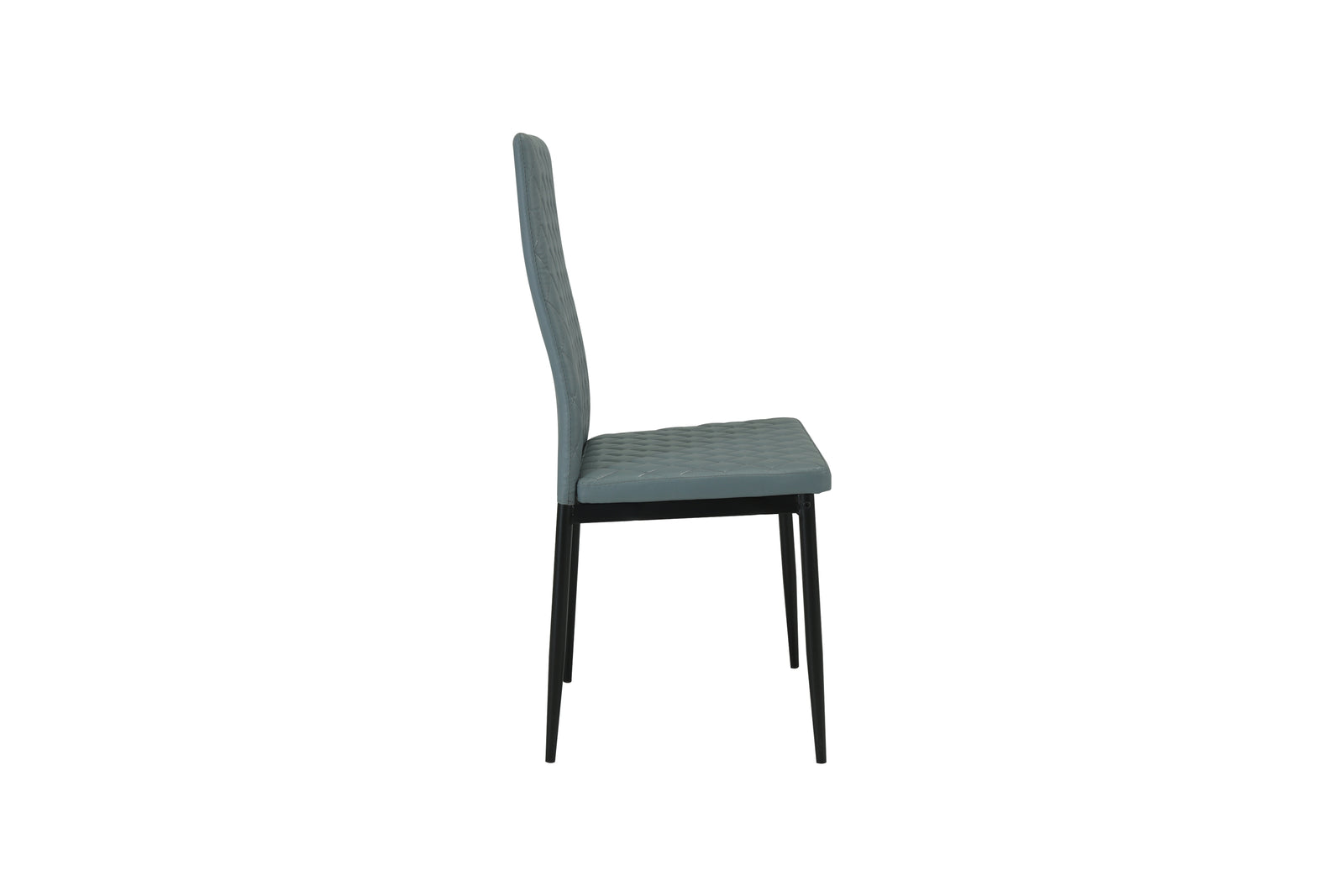 San Diego Marble Top Dining Table With Emily Leather Chairs | Grey