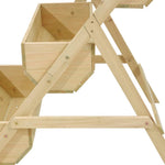 3-tier Wooden Planter Box With Drainage Holes | Natural