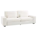 2-seater Chenille Upholstered Sofa With Pillows | Beige