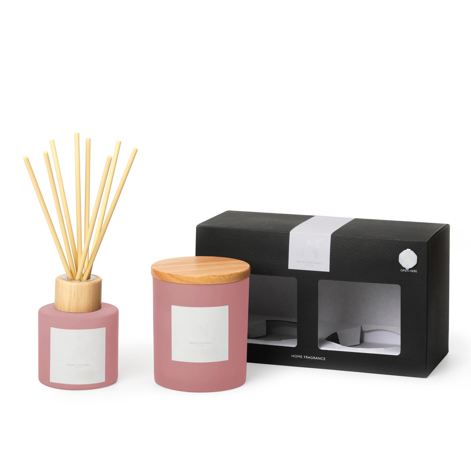 Frosted Decadence Candle & Diffuser Gift Set – Pink Cherry & Vanilla