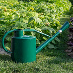 Long Reach Galvanised Metal Watering Can | Forest Green