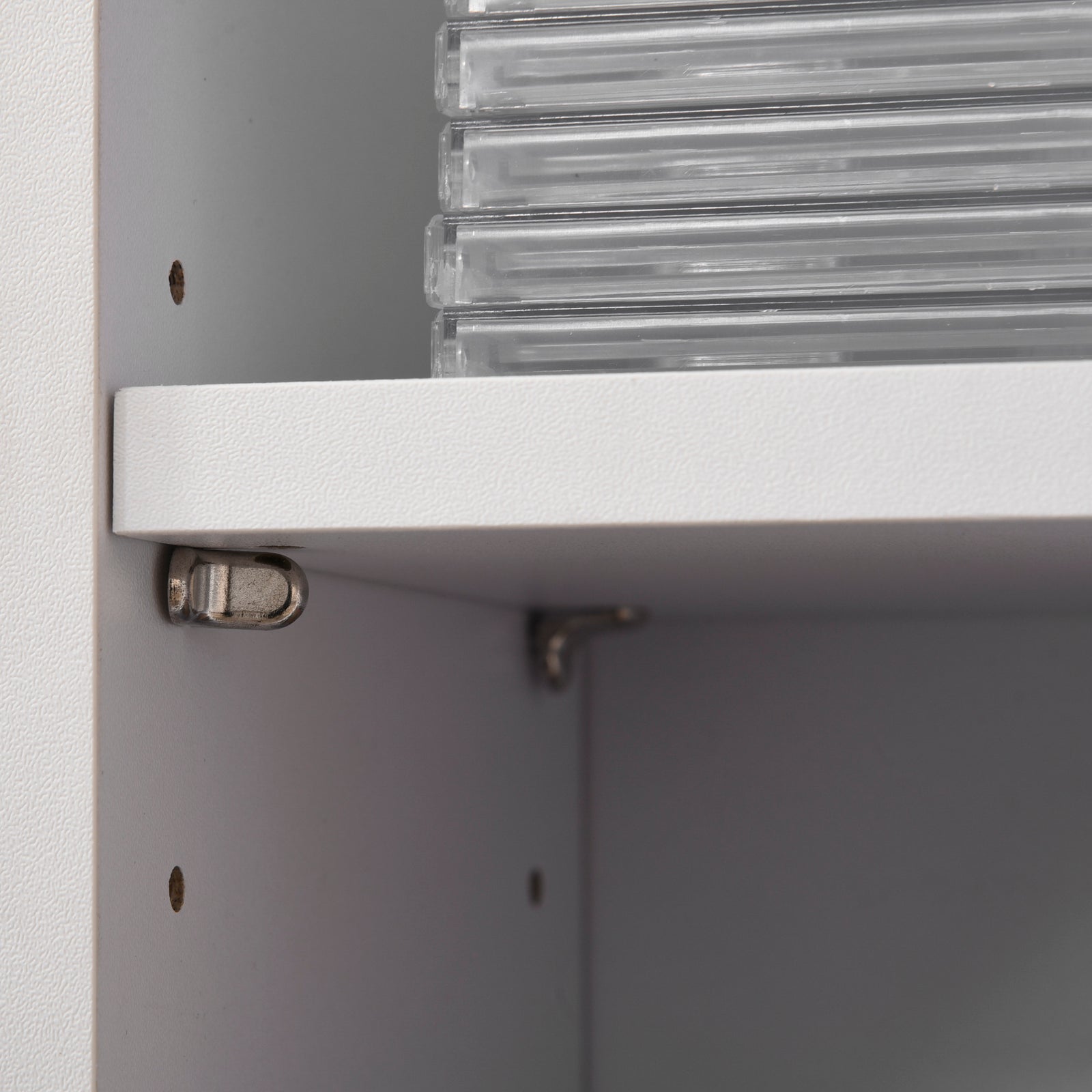 Set Of 2 Cd Storage Units With Adjustable Shelves | One Size | White