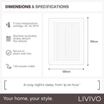 Electric Under Blanket | Double | White