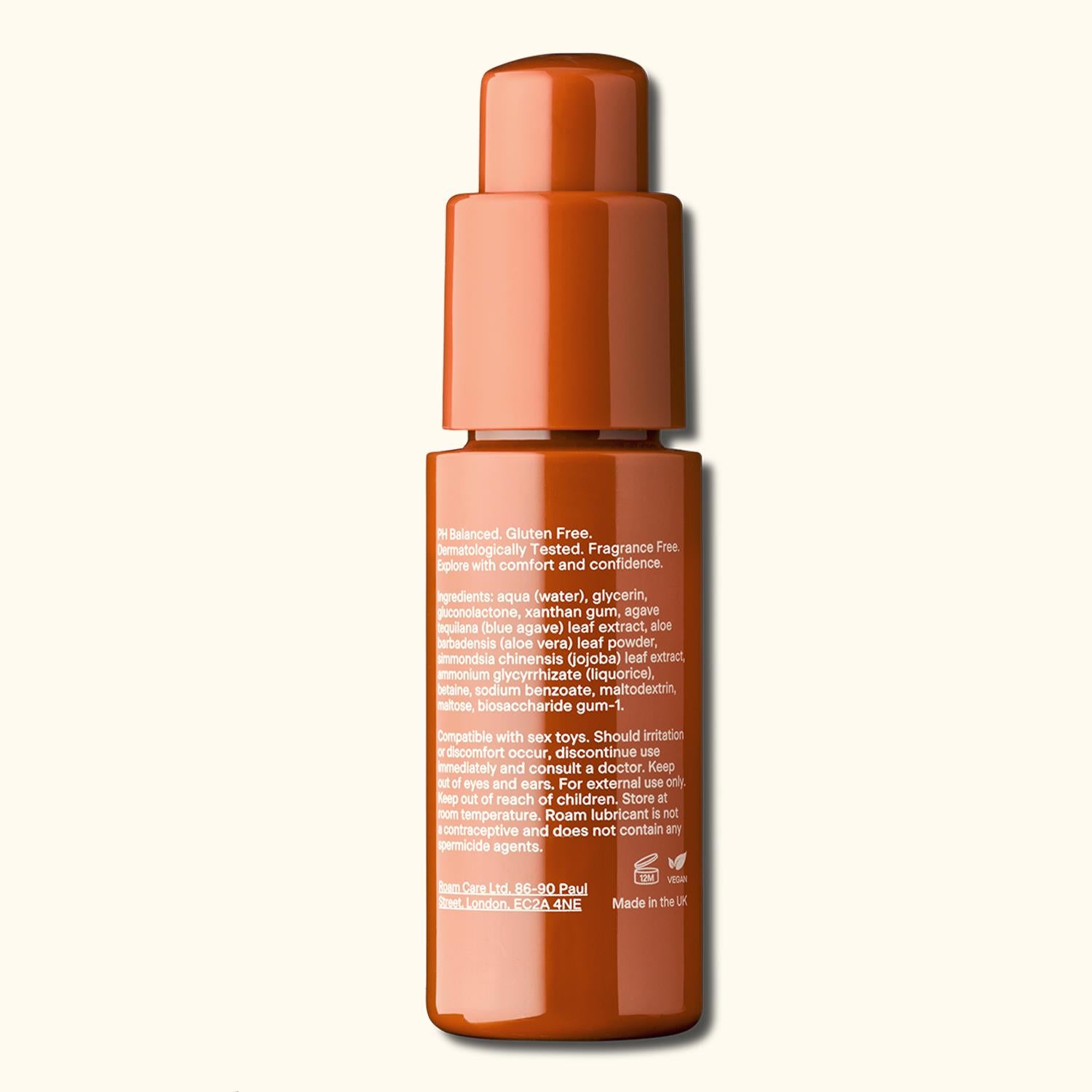 Front Lubricant Vegan & Water Based Suitable For Sensitive Skin, 30ml
