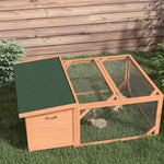 Rabbit Hutch With Run Small Animal Guinea Pig House With Openable Roof