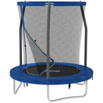 Steel Frame Trampoline With Enclosure Net And Edge Cover | Medium | Blue