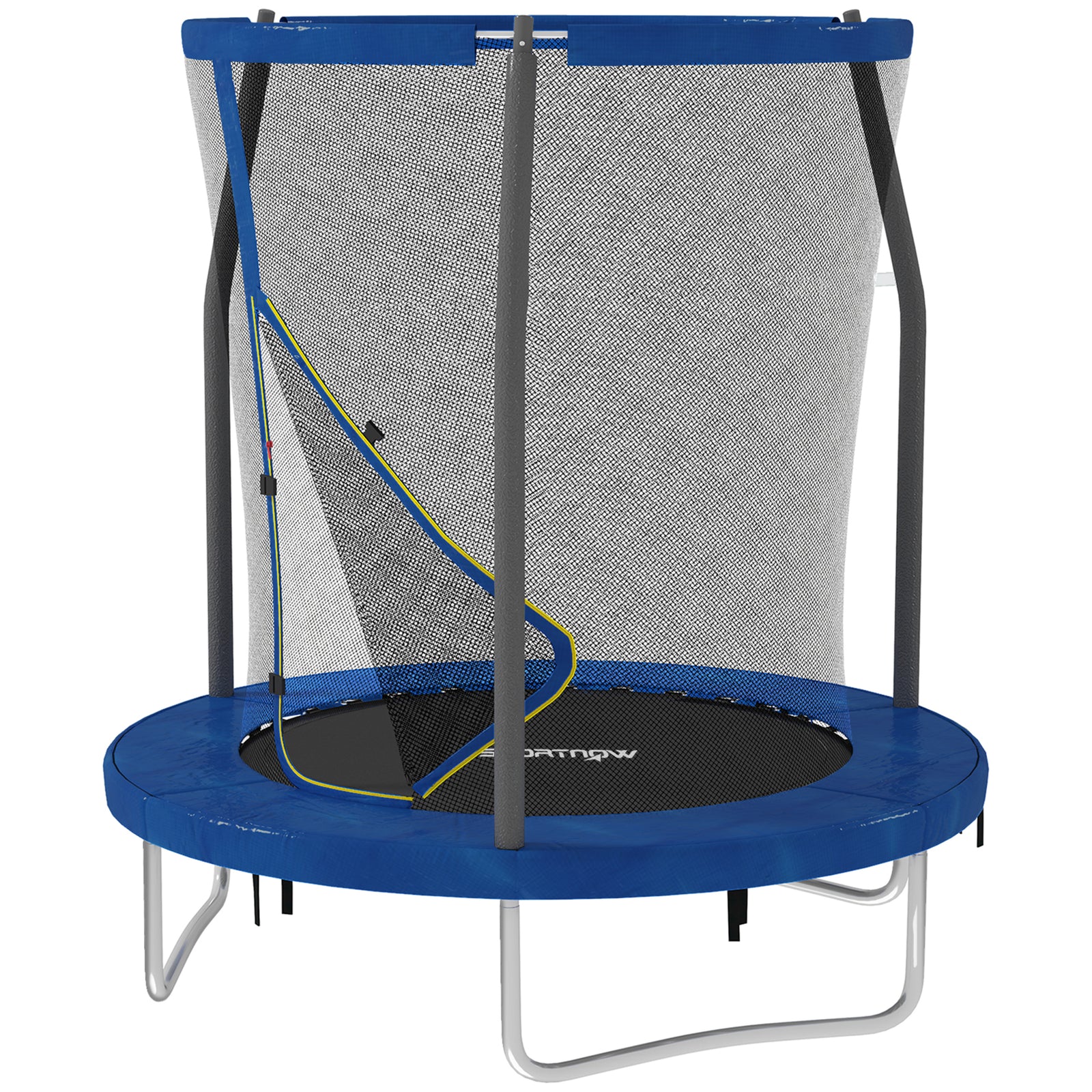 Steel Frame Trampoline With Enclosure Net And Edge Cover | Medium | Blue