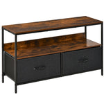 Tv Cabinet Console With Foldable Linen Drawers | Pink