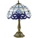 Stained Glass Table Lamp, Handmade Antique Bedside Lamp