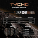 Tycho Darts - Steel Tip - 90% Tungsten | 24g | Black