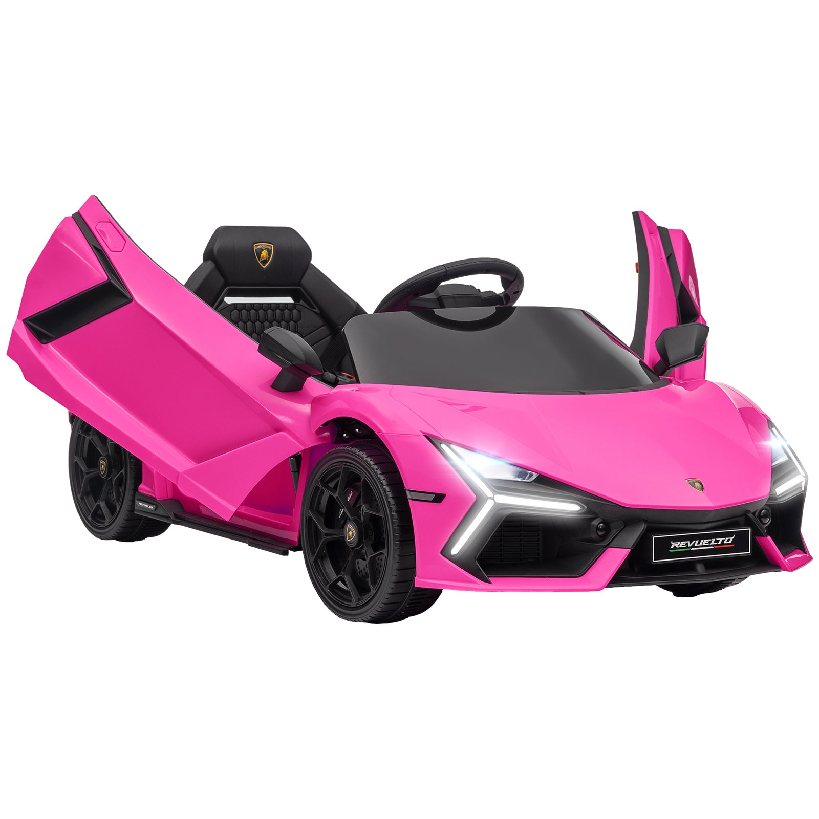 Lamborghini Revuelto Licensed Ride On Car W/ Suspension | Pink