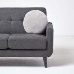 Luxury Velvet Round Cushion | 40cm x 40cm | Light Grey