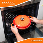 Shallow Cast Iron Casserole With Lid - 2.3-quart (26 Cm) | Orange