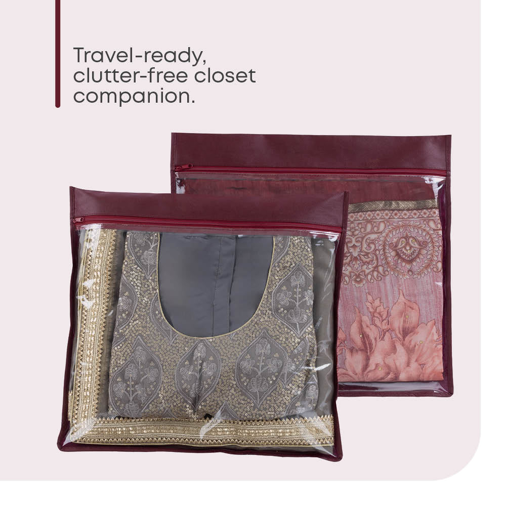 Saree & Garment Storage Bags With Clear Window Pack Of 10
