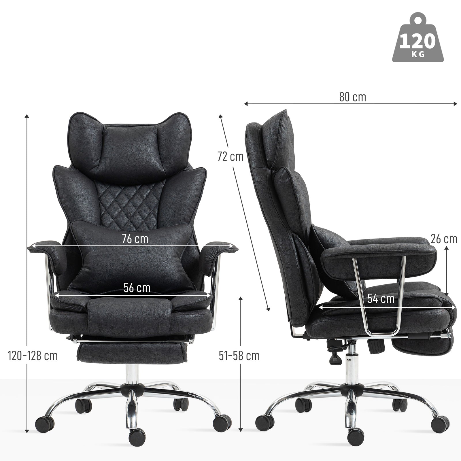 High Back Desk Chair | Black