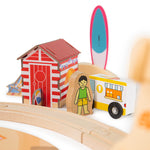 Wooden Coastal Clean up Train Set - 70 Pieces